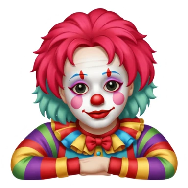 clown sleeping sticker