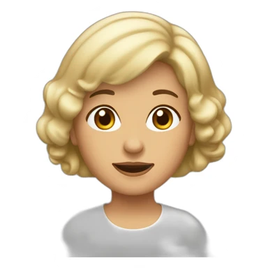 Anciana pelo corto liso rubia sticker