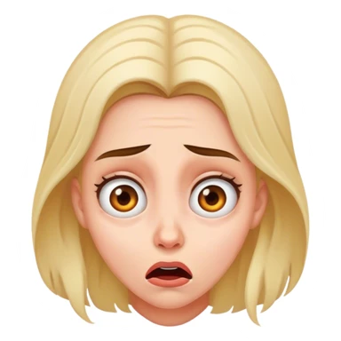 Scared women sticker