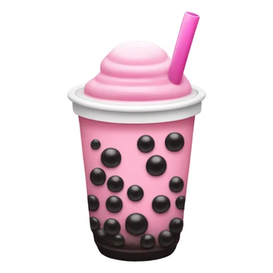 Pink boba sticker