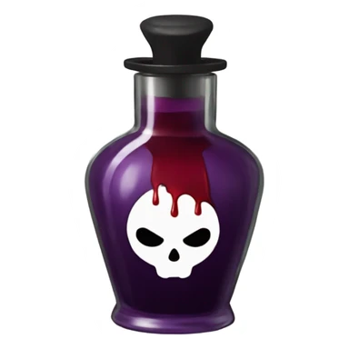 a stylish potion bottle with blood and a gothic lid, perfect for a vampire girl theme." sticker
