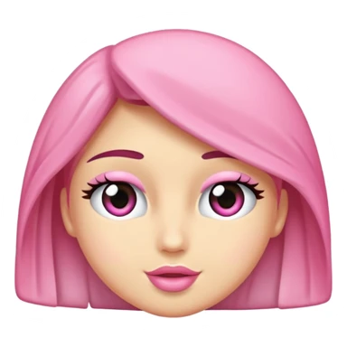 Beyaz kalp ve pembe kurdele sticker