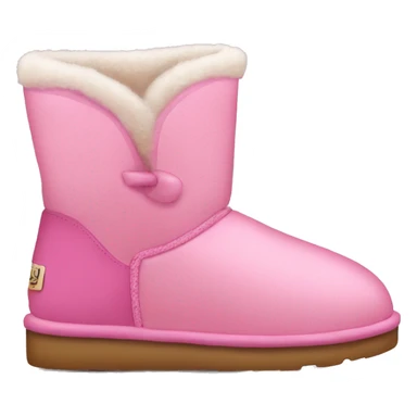 pink uggs with bou sticker