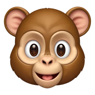 monkey with six ears, happy expression sticker