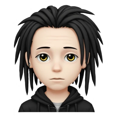 emo boy with dreads sticker