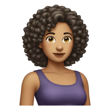 Curly hair Latina girl  sticker