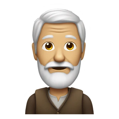 Old man with beard sticker