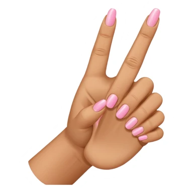 Extend your thumb, index finger, and middle finger straight out, tuck your ring finger and pinkie down  sticker