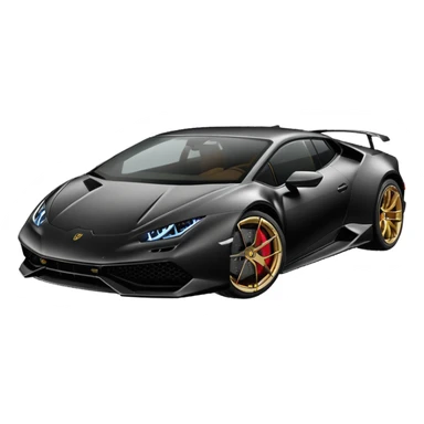 Une. Lamborghini Huracanes noire. sticker