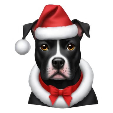 Full Black staffie xmas suits sticker