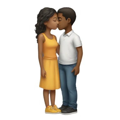 Boy kisses girl sticker