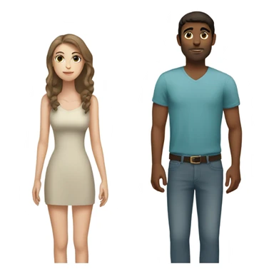 Brunette white girl with her tall Indian boyfriend  sticker