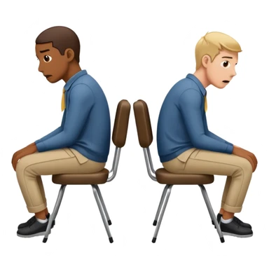 tied to chairs back-to-back, kidnapped sticker