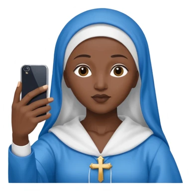 emoji della madonna che si scatta un selfie 
 sticker