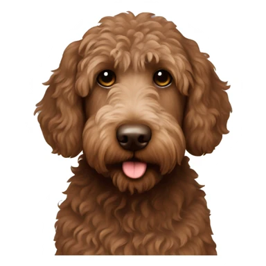 Brown labradoodle sticker