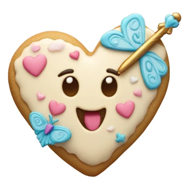 cookie heart with fairy sticker