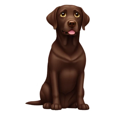 Chocolate Labrador retriever sitting up sticker