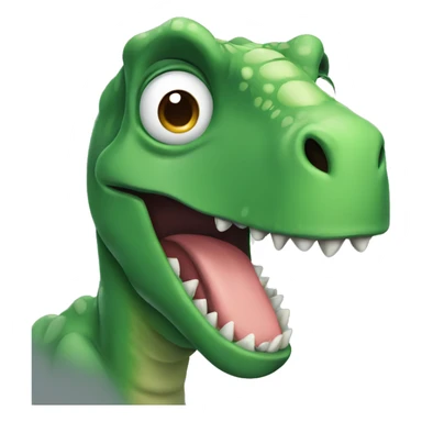 Face dinosaur with thumb up sticker