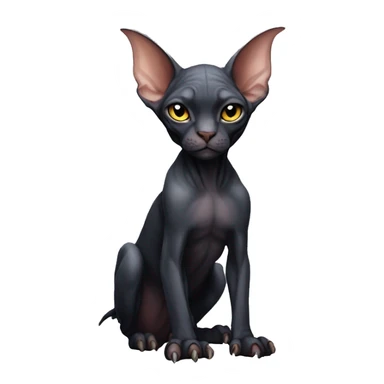 Dark Cool Bat-Sphynx Full Body sticker