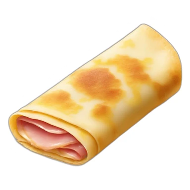 Crêpe avec du jambon de fromage et un œuf  sticker
