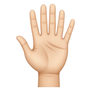 palm up hand sticker