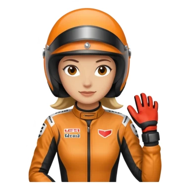female motorcycle racer sticker