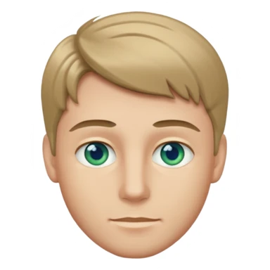 dark blond whit blue/green eys Male sticker