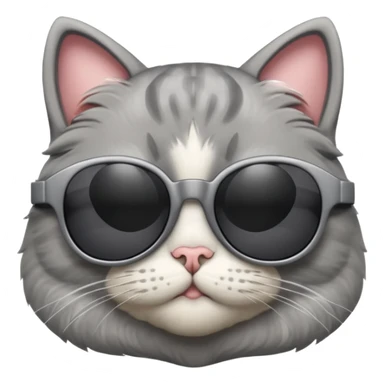 cat with oversized sunglasses sticker