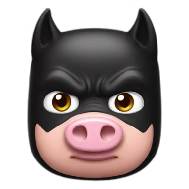 Pig as batman sticker