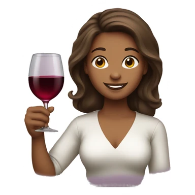 Brown hair girl with cheers wine sticker