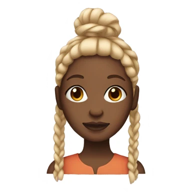 black girl wearing blonde braids sticker