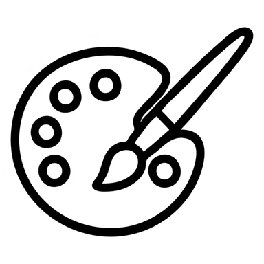 palette brush sticker