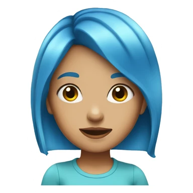 Girl with Blue Hair sticker