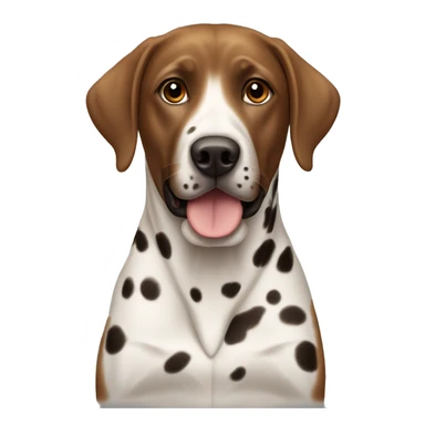 brown labrador with dalmatian  sticker