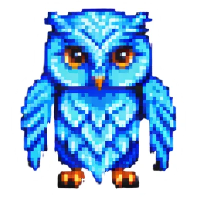 blue owl sticker
