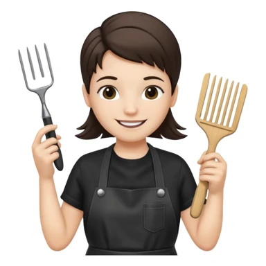 hair stylist white sticker