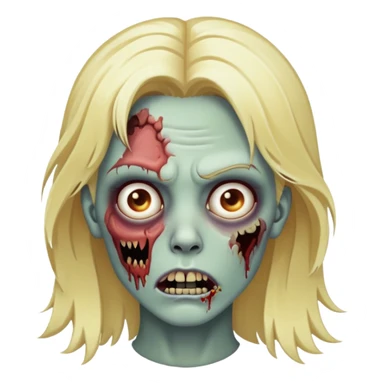 zombie with blode sticker