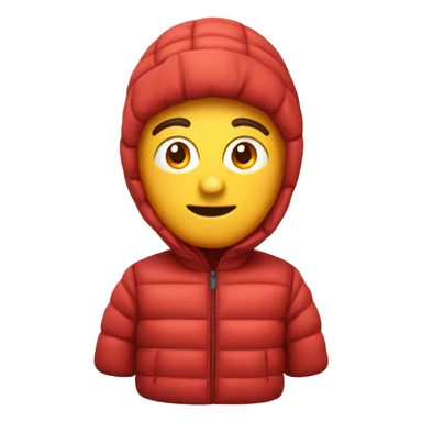 veste doudoune rouge  sticker