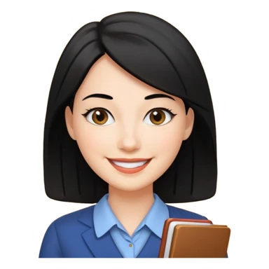 Women, professionals, teachers, black hair sticker