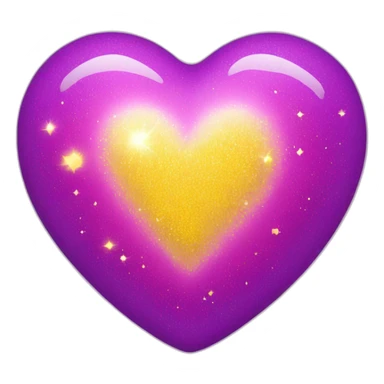 pink-and-purple-heart-with-yellow-sparkles sticker