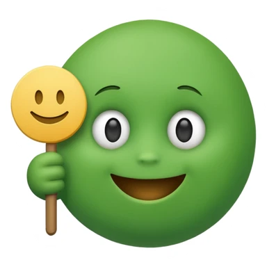 blob holding sign sticker