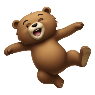 Bear doing a flip sticker