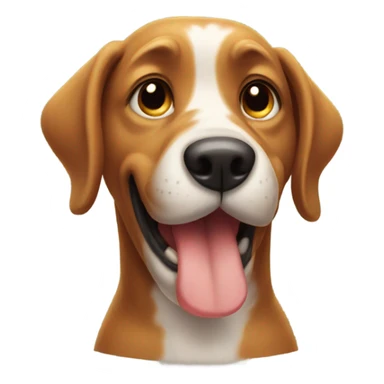 Winking dog sticker