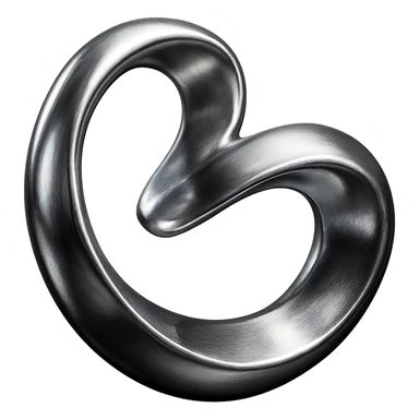 abstract shape with metallic reflections sticker