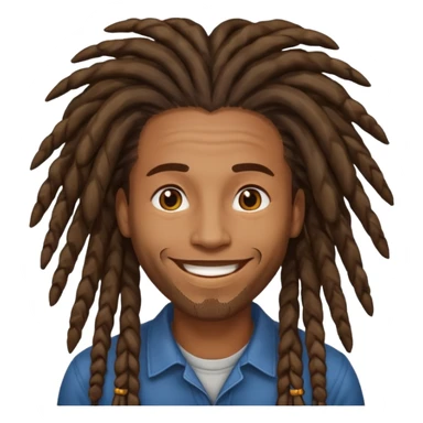 man with dreadlocks sticker