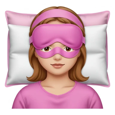 relaxed with pink sleep mask sticker