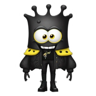 spongebob goth in balenciaga sticker