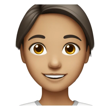 smiling girl with dark brown hair sticker