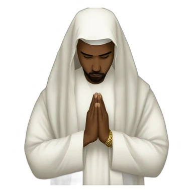 Kanye West praying Islamic prayer sticker