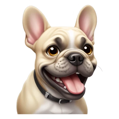 French bulldog laughing sticker